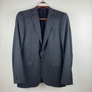 Brooks Brothers Saxxon 1818 Fitzgerald 41L Made in USA black/blue pinstripe wool